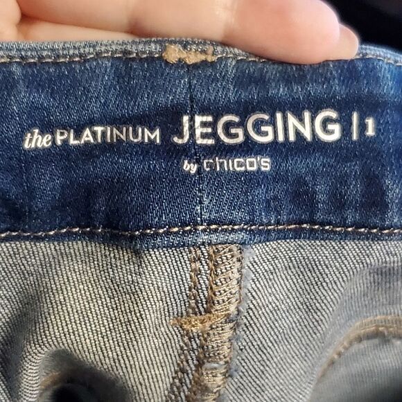 Chico's Platinum Jegging Size 1 (M/8) - Picture 2 of 6